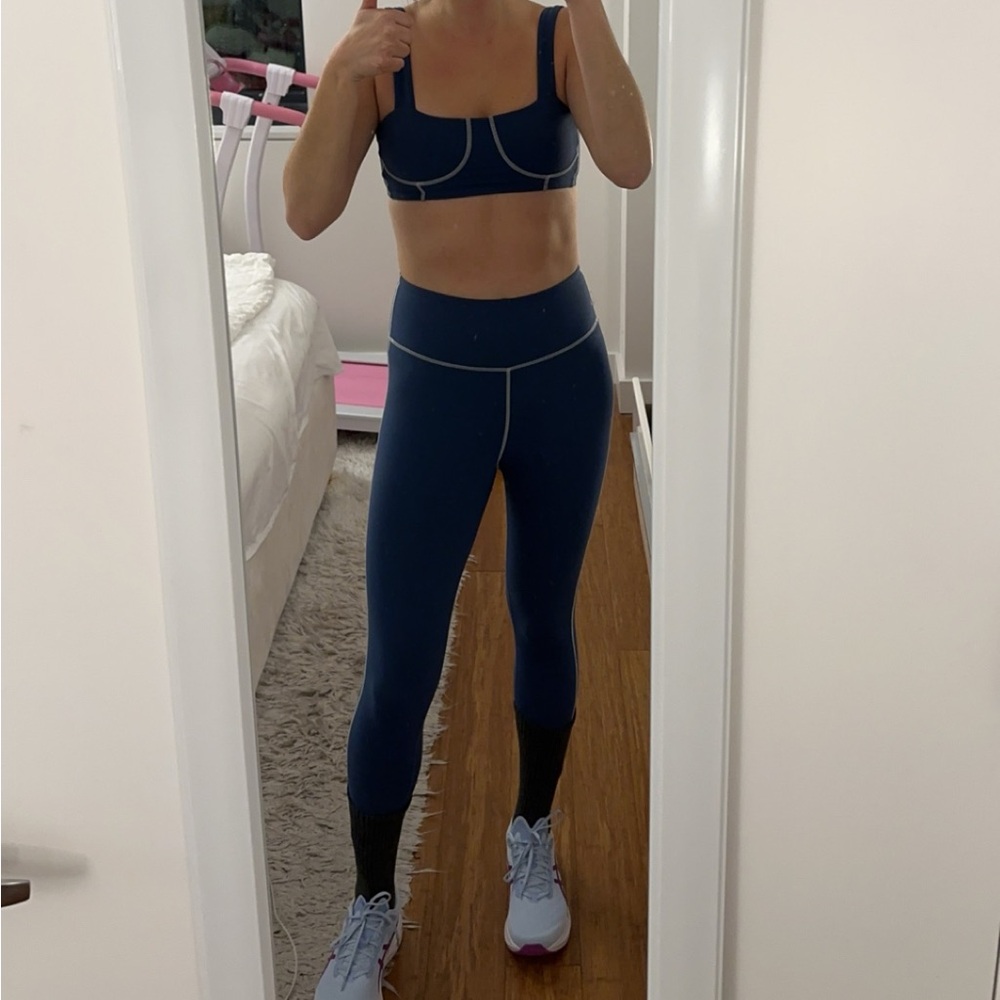 WeWoreWhat Navy Leggings and Sports Bra Set